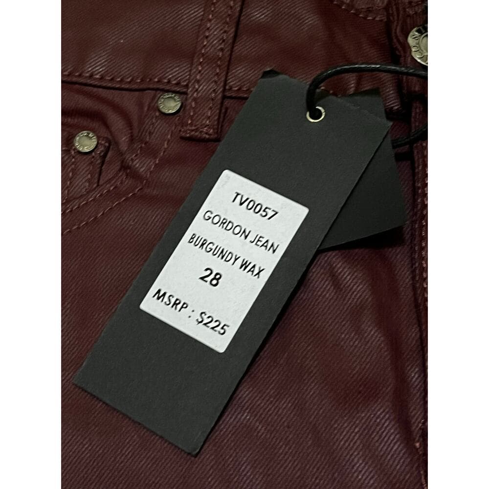 Si Tu Veux Gordon Jean’s Burgundy Wax Superstack Size 28 - Thumbnail 3