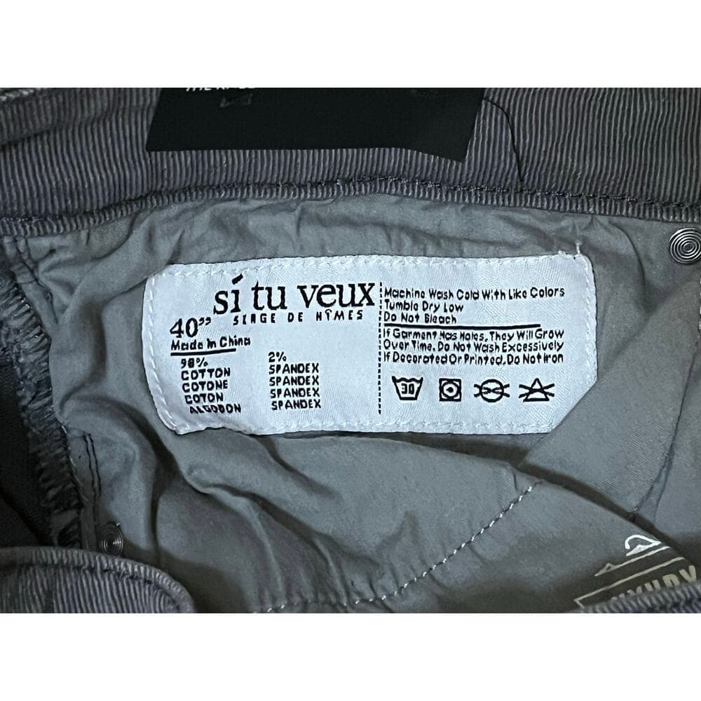 Si Tu Veux Gunner Jean’s Grey Size 40 Superstack With Tags - Thumbnail 3