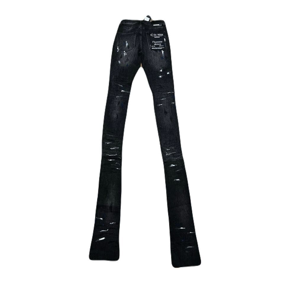 Si Tu Veux Marc Jeans Black Wash Superstack Mens Size 36 - Thumbnail 2