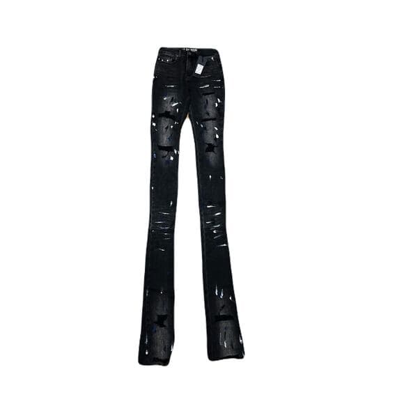 Si Tu Veux Marc Jeans Black Wash Superstack Mens Size 40 - Thumbnail 6
