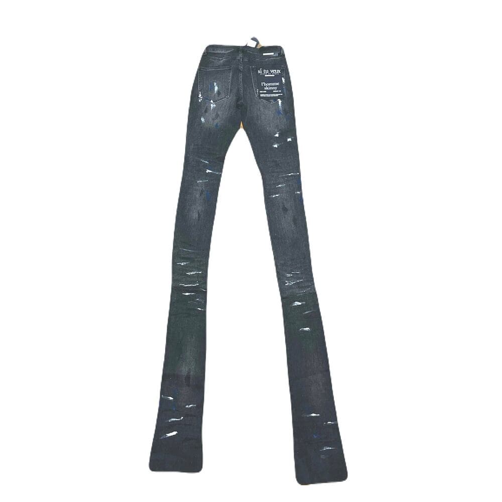 Si Tu Veux Marc Jeans Black Wash Superstack Mens Size 32 - Thumbnail 2