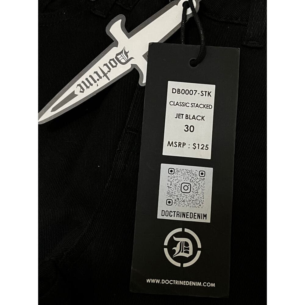 Doctrine Classic Stacked Jet Black Men’s Size 30 - Thumbnail 3