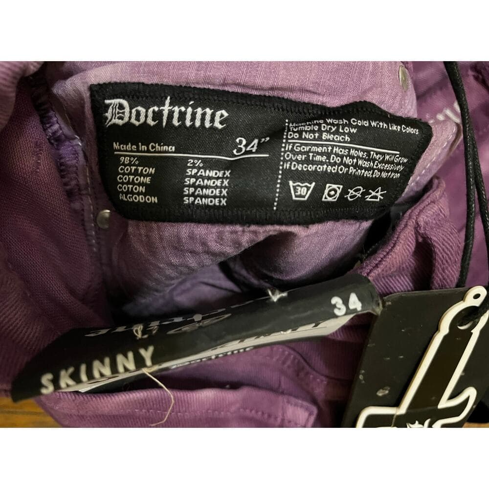 Doctrine Pacific Purple Superstack Men’s Jean’s Size 34 - Thumbnail 3