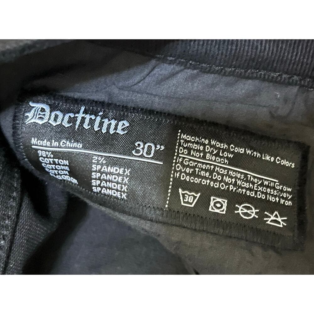 Doctrine Classic Stacked Jet Black Men’s Size 30 - Thumbnail 4