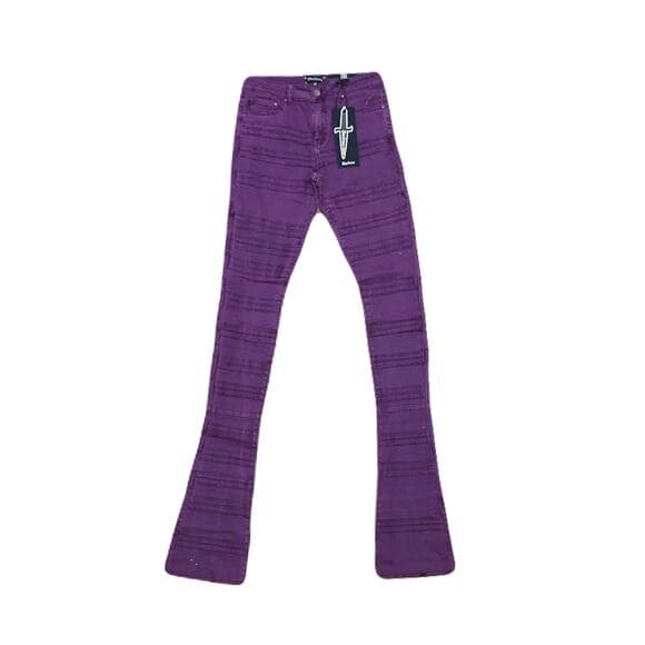 Doctrine Kill Joy Superstack Purple Men’s Jean’s Size 36 - Thumbnail 6