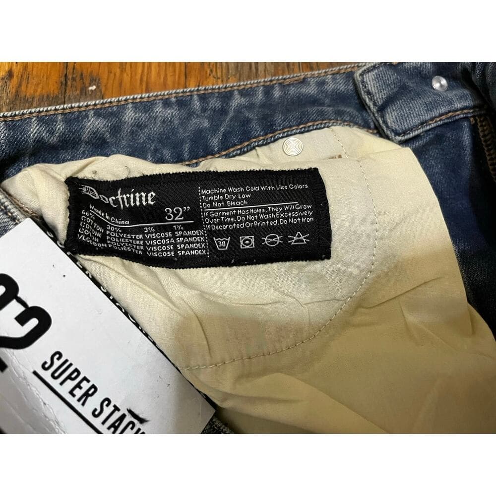 Doctrine Denim Blue Men’s Superstack Men’s Jean’s Size 32 - Thumbnail 4