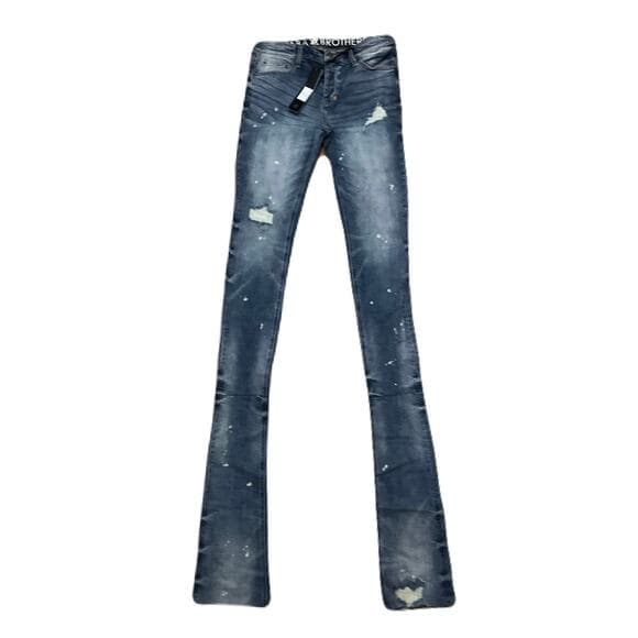 Shabaz Brothers Ibiza SBC110 Light Indigo Superstack Jean’s Size 34 - Thumbnail 6