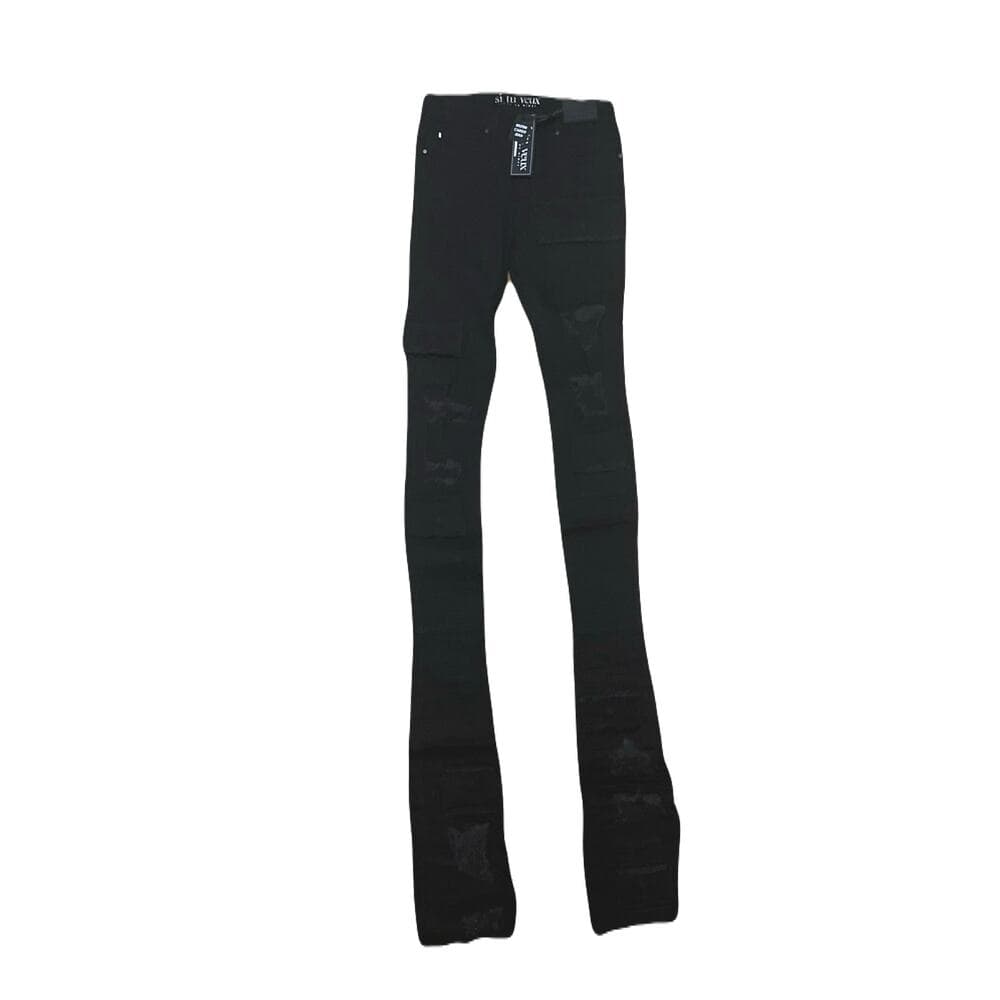 Si Tu Veux Brutini Jeans Jet Black Superstack Men’s Size 36 - Thumbnail 6