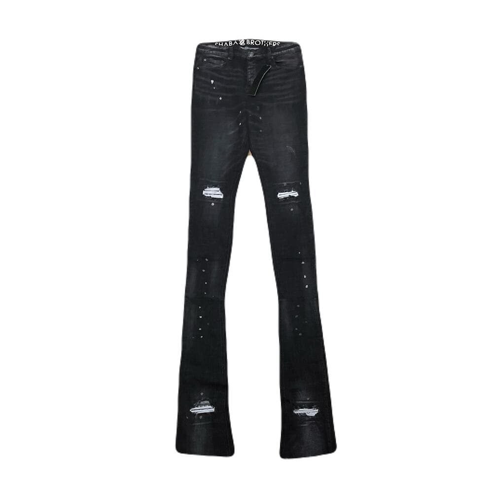 Shabaz Brother Men’s Black Superstack Jean’s Size 34 Brand New - Thumbnail 4