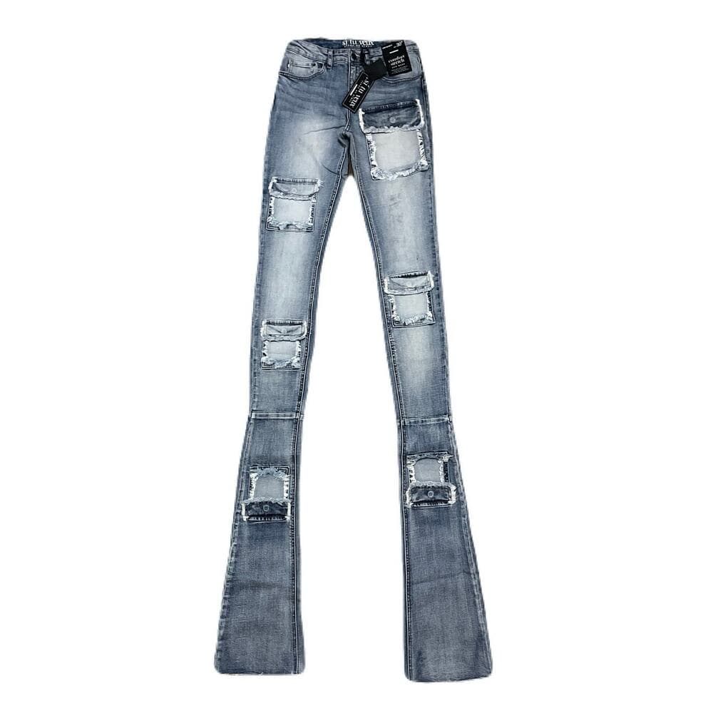 Si Tu Veux Brutini’23 Jeans Indigo Wash Mens Superstack Size 38 - Thumbnail 5