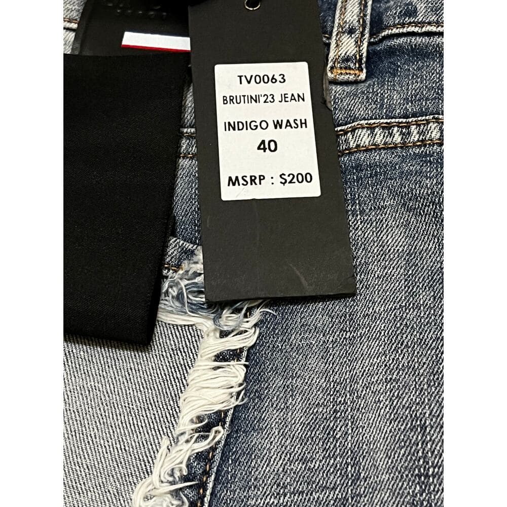 Si Tu Veux Brutini’23 Jeans Indigo Wash Mens Superstack Size 40 - Thumbnail 4