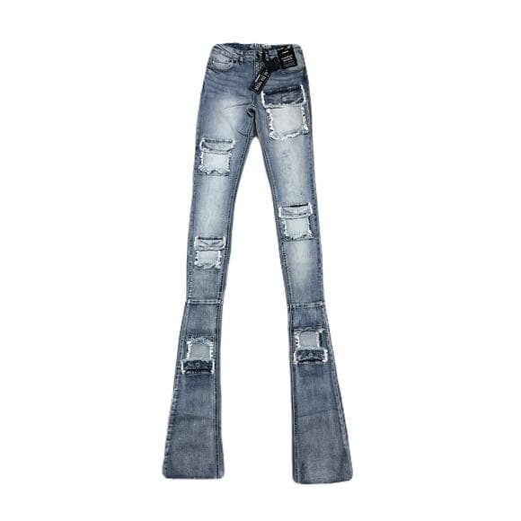 Si Tu Veux Brutini’23 Jeans Indigo Wash Mens Superstack Size 32 - Thumbnail 6