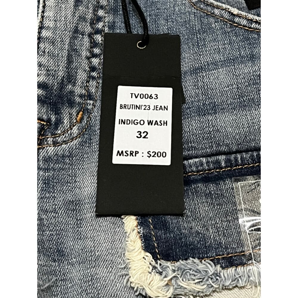 Si Tu Veux Brutini’23 Jeans Indigo Wash Mens Superstack Size 32 - Thumbnail 3