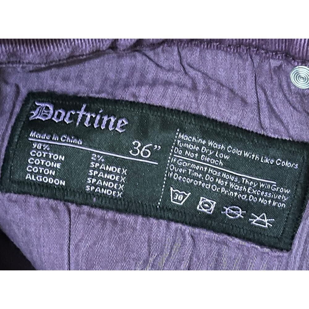 Doctrine Kill Joy Superstack Purple Men’s Jean’s Size 36 - Thumbnail 4