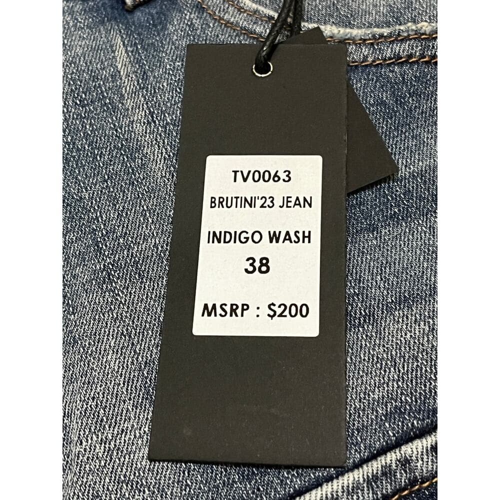 Si Tu Veux Brutini’23 Jeans Indigo Wash Mens Superstack Size 38 - Thumbnail 4