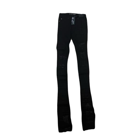 Si Tu Veux Brutini Jeans Jet Black Superstack Men’s Size 38 - Thumbnail 6