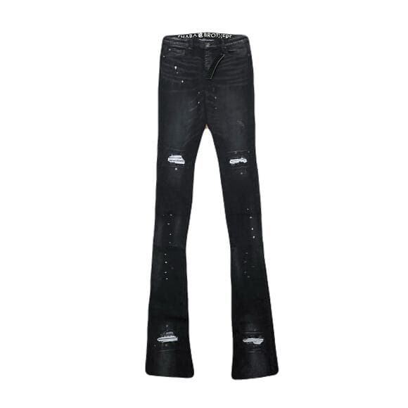Shabaz Brother Men’s Black Superstack Jean’s Size 34 Brand New - Thumbnail 5