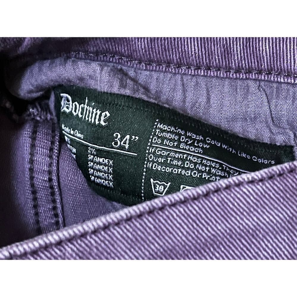 Doctrine Kill Joy Purple Superstacks Men’s Jean’s Size 34 - Thumbnail 4