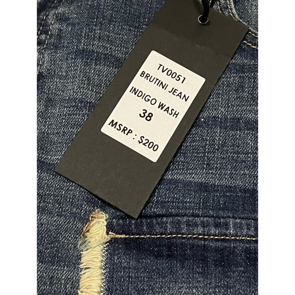 Si Tu Veux Brutini Jeans Indigo Wash Superstack Men’s Size 38 - Thumbnail 3