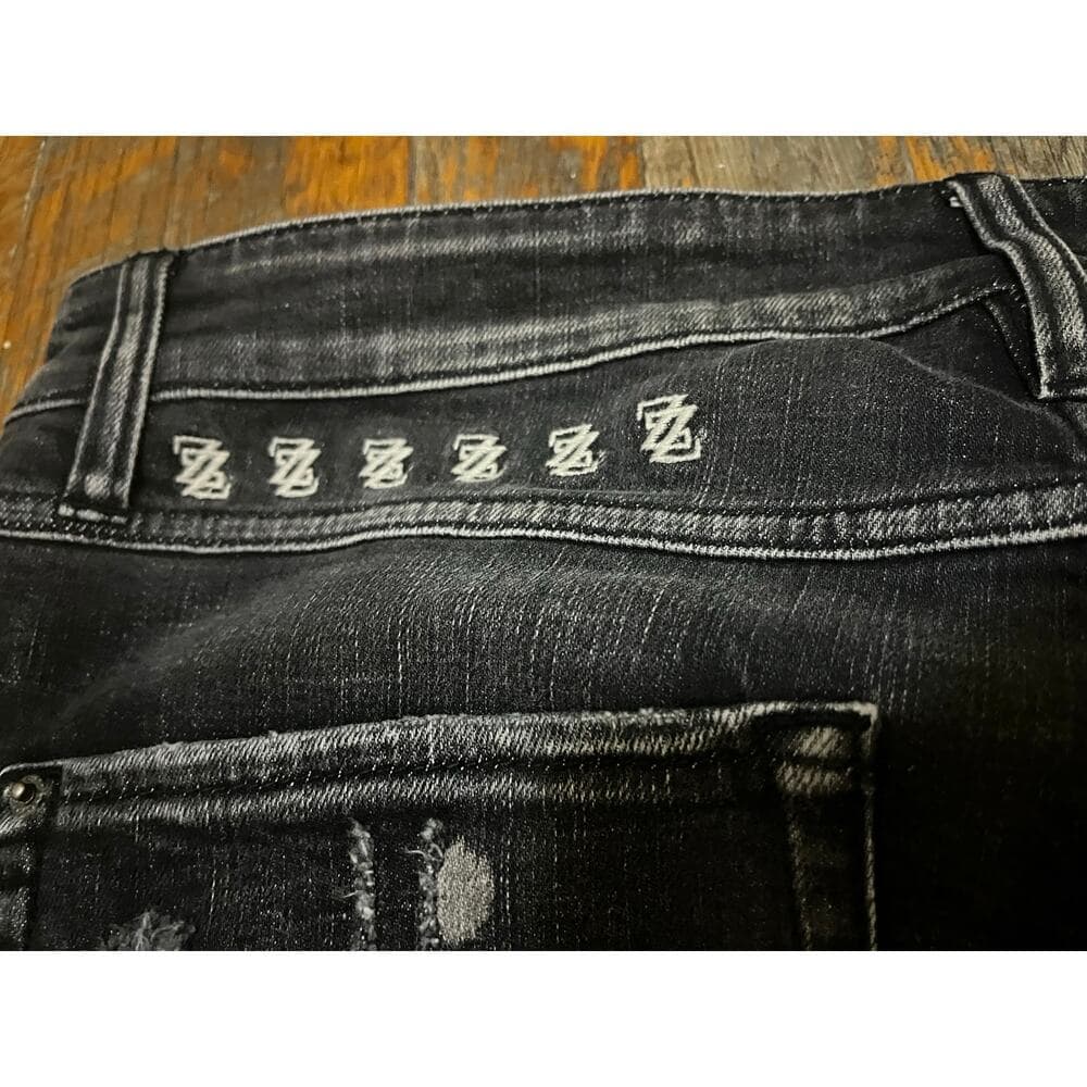 Shabaz Brother Black Superstack Men’s Jean’s Size 32 new With Tags - Thumbnail 4