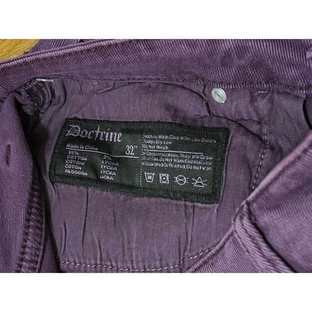 Doctrine Kill Joy Purple Superstack Men’s Jean’s Size 32 - Thumbnail 5