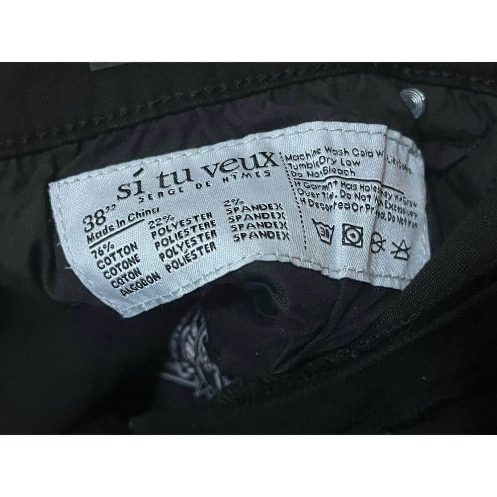 Si Tu Veux Brutini Jeans Jet Black Superstack Men’s Size 38 - Thumbnail 4