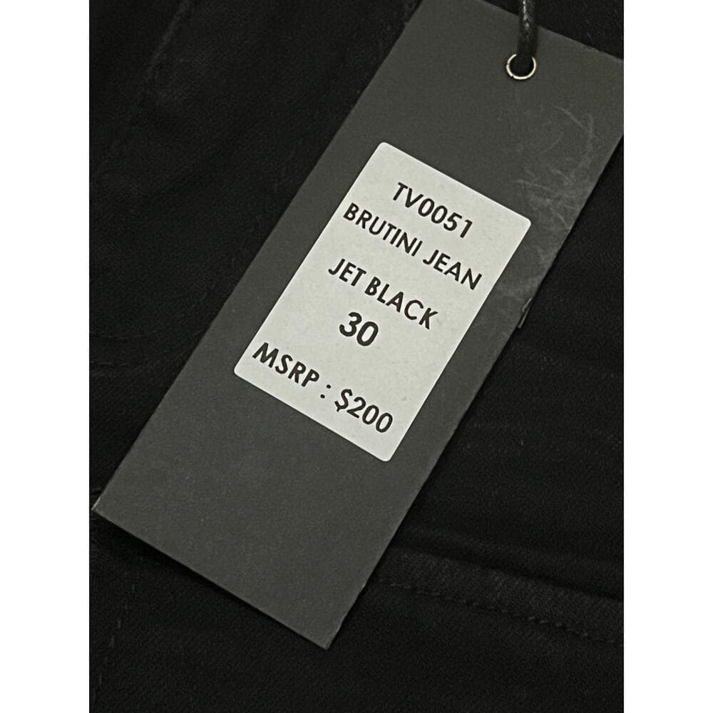 Si Tu Veux Brutini Jeans Jet Black Superstack Men’s Size 30 - Thumbnail 3