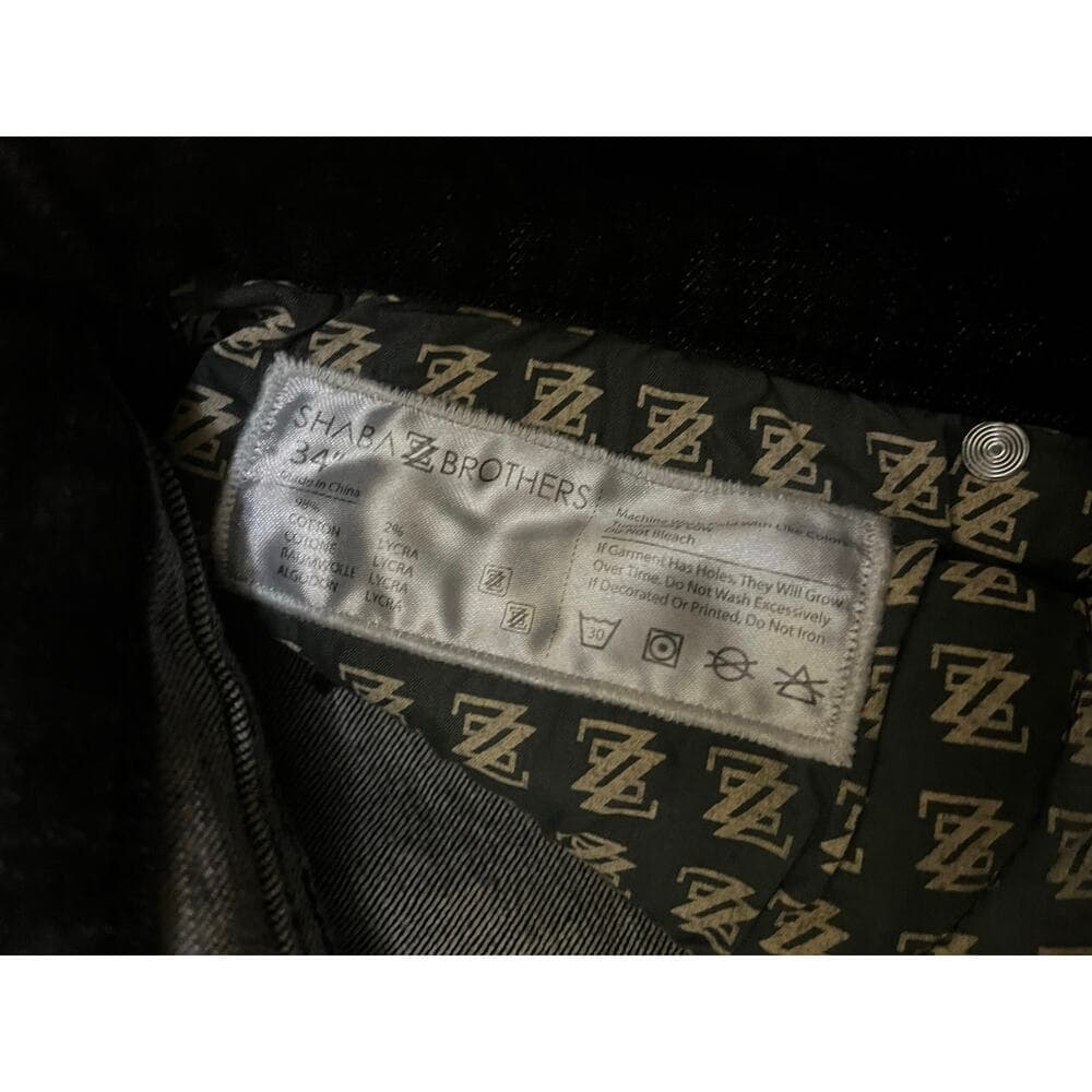 Shabaz Brother Men’s Black Superstack Jean’s Size 34 Brand New - Thumbnail 3