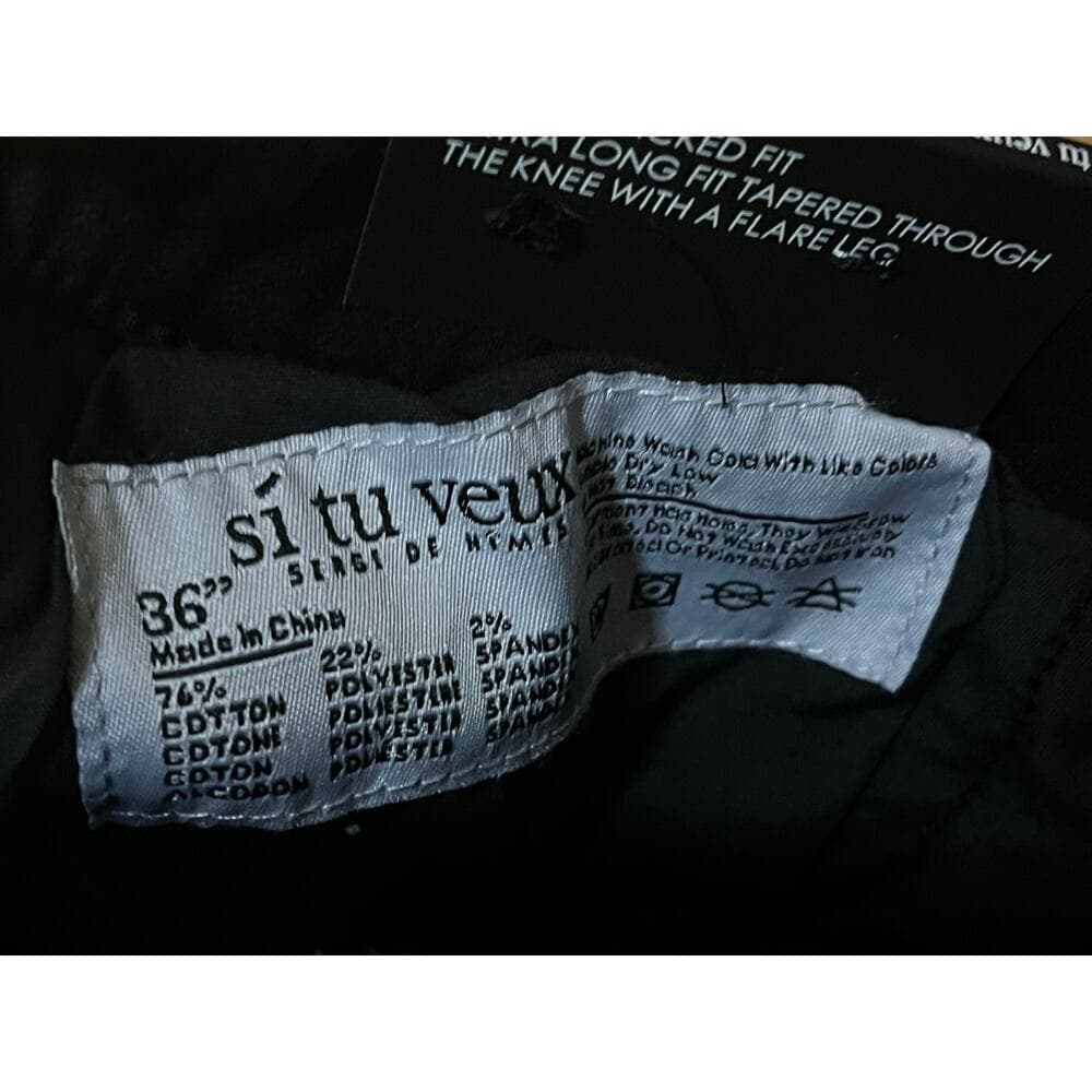 Si Tu Veux Brutini Jeans Jet Black Superstack Men’s Size 36 - Thumbnail 5