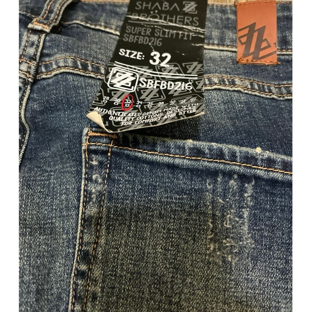 Shabaz Brothers Billy Jeans Dark Blue Superstack Men’s Size 32 - Thumbnail 3