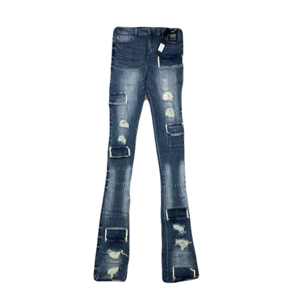 Si Tu Veux Brutini Jeans Indigo Wash Superstack Men’s Size 40 - Thumbnail 5