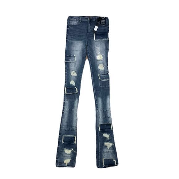Si Tu Veux Brutini Jeans Indigo Wash Superstack Men’s Size 40 - Thumbnail 6