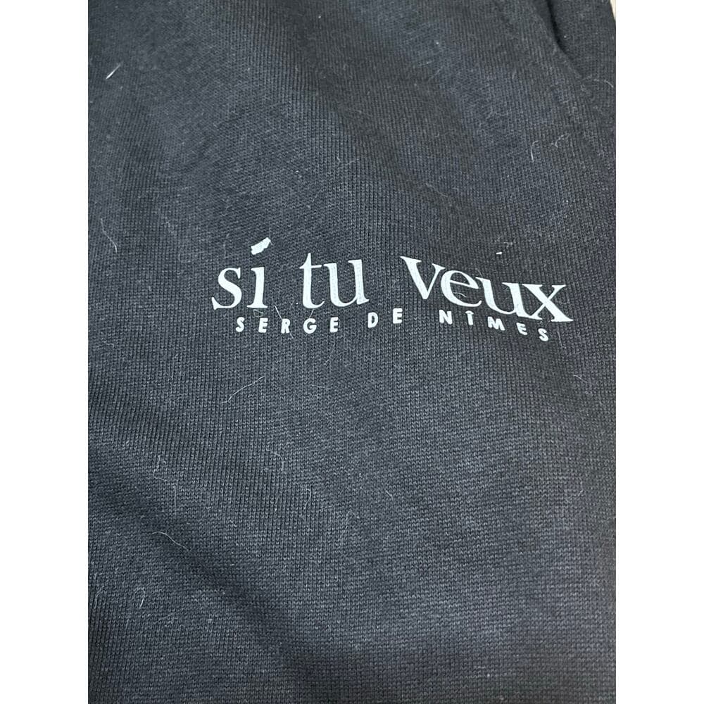Si Tu Veux Black Men’s Superstack Sweatpants Size Small - Thumbnail 3