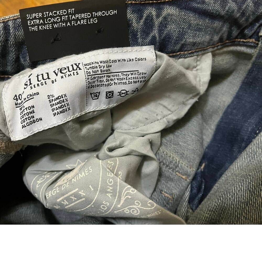 Si Tu Veux Marc Jean’s Indigo Wash Size 40 Men’s Superstack - Thumbnail 4
