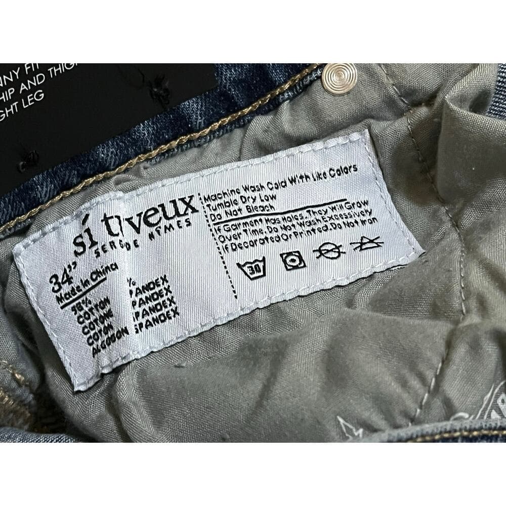 Si Tu Veux Marc Jean’s Indigo Wash Size 34 Men’s Superstack - Thumbnail 4