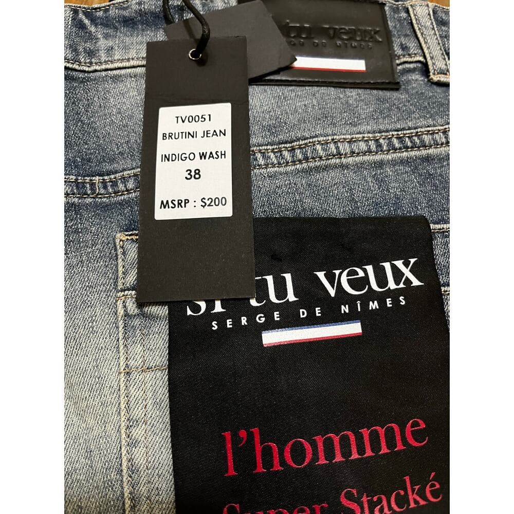 Si Tu Veux Marc Jean’s Indigo Wash Size 38 Men’s Superstack - Thumbnail 4