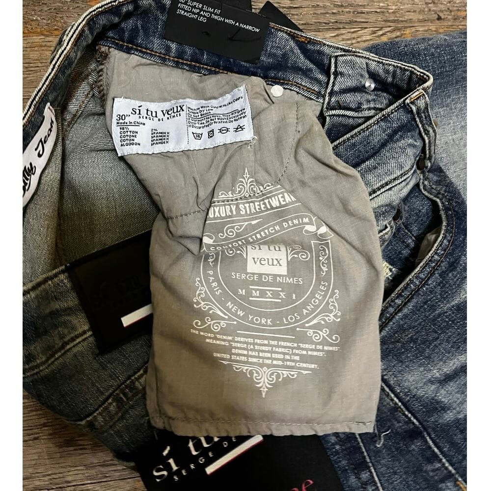 Si Tu Veux Alix Jeans Superstack Men’s Size 30 Billy Jeans - Thumbnail 4