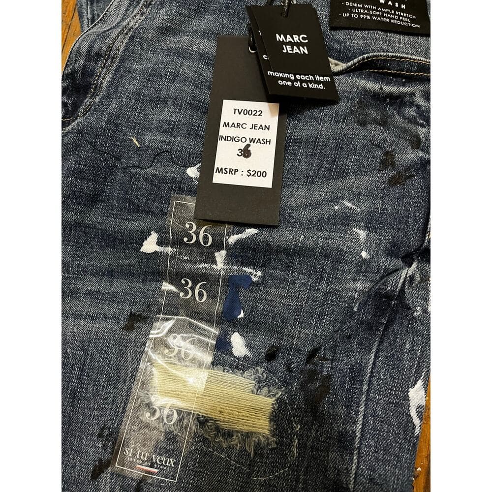 Si Tu Veux Marc Jean’s Indigo Wash Size 36 Men’s Superstack - Thumbnail 4