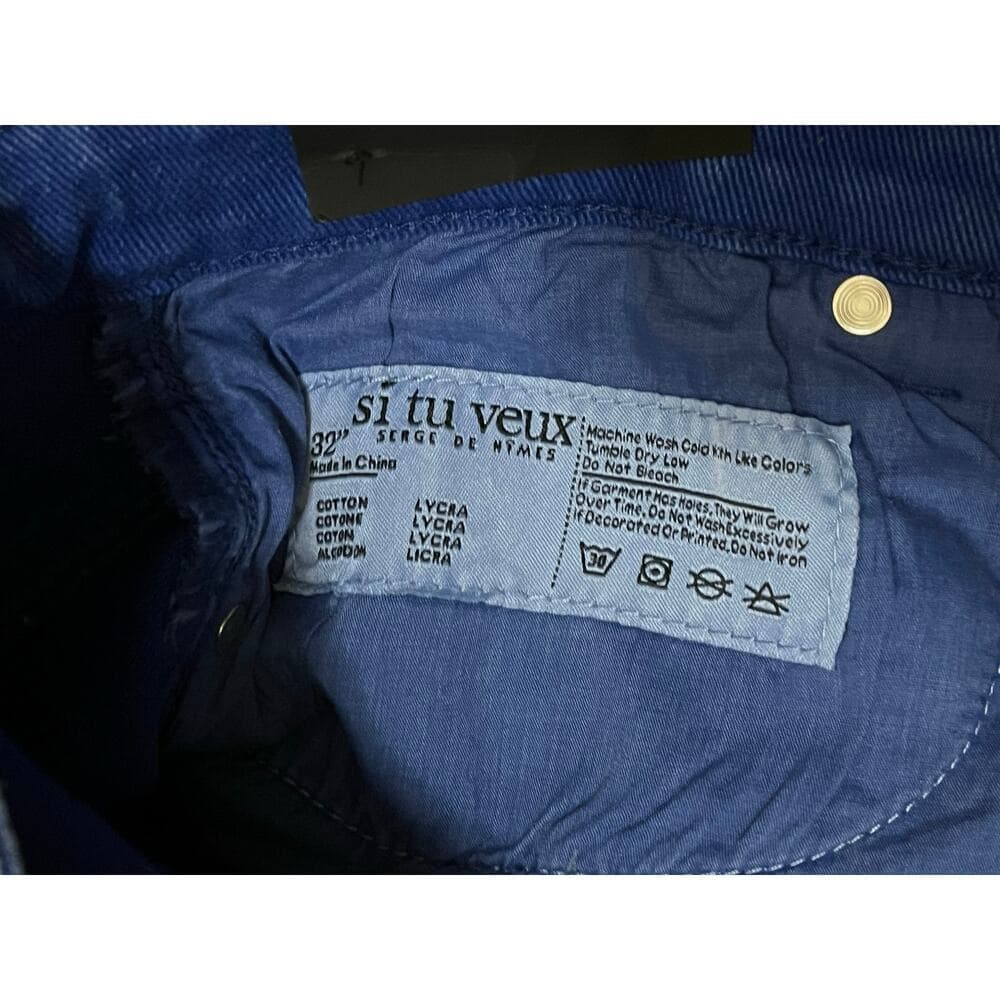 Si Tu Veux Royal Blue Superstack Men’s Jean’s Size 32 - Thumbnail 5