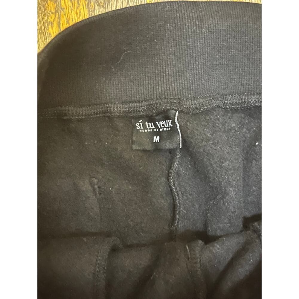 Si Tu Veux Black Superstack Men’s Sweatpants Size Medium - Thumbnail 4