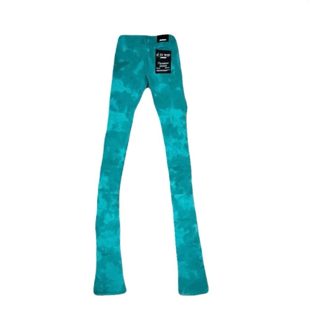 Si Tu Veux Mint Green Superstack Men’s Jean’s Size 36 Billy Jean’s - Thumbnail 2