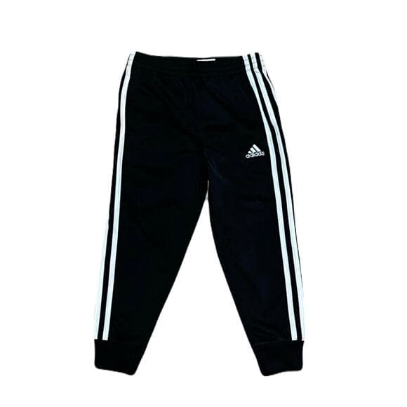 Adidas Black Track Pants With White Stripes On The Side - Thumbnail 5