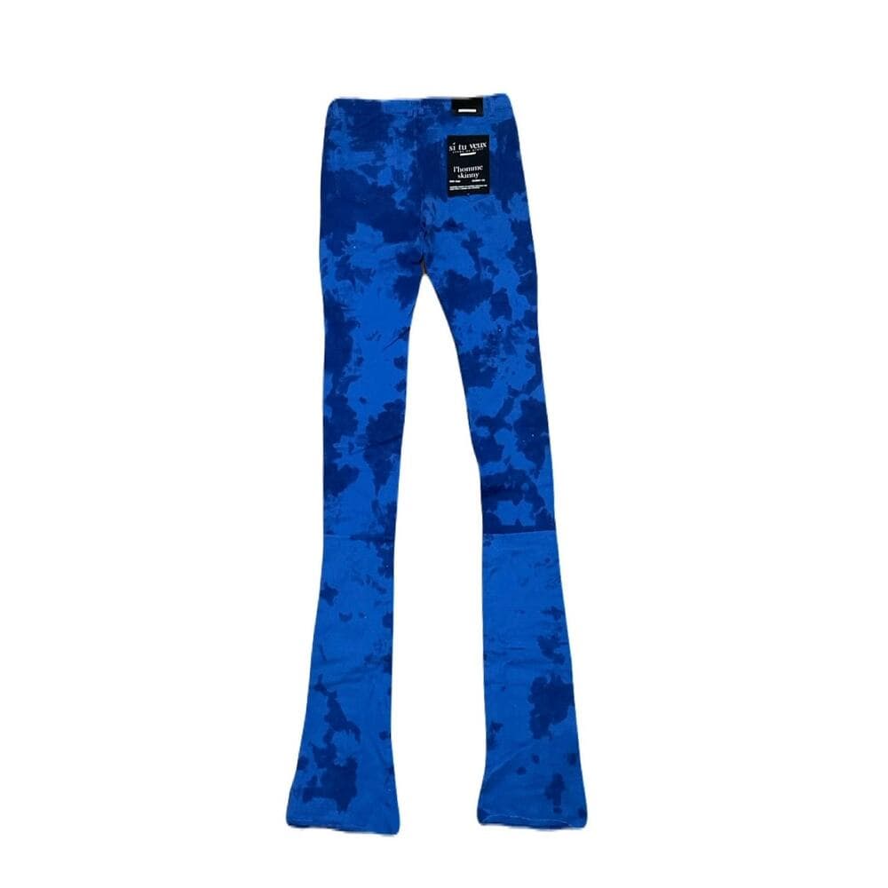 Si Tu Veux Royal Blue Superstack Men’s Jean’s Size 32 - Thumbnail 2