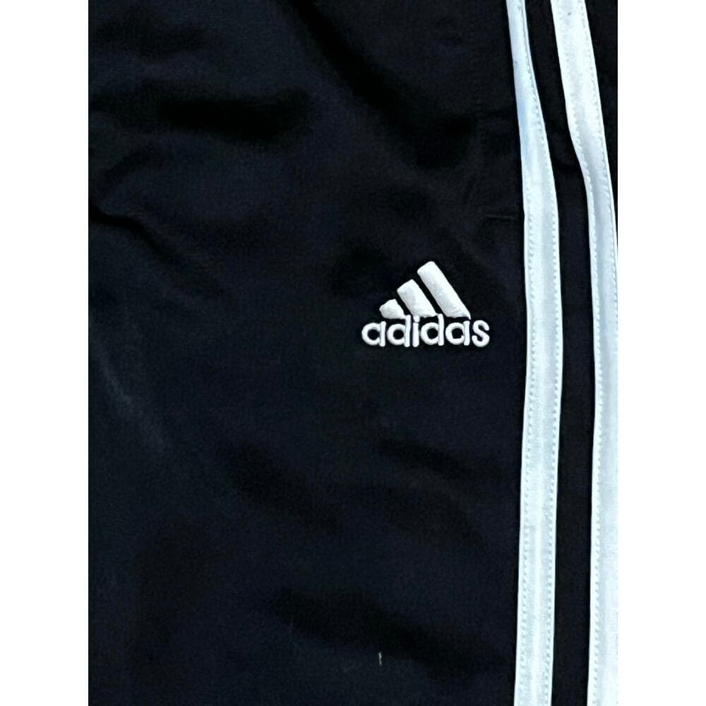 Adidas Black Track Pants With White Stripes On The Side - Thumbnail 2