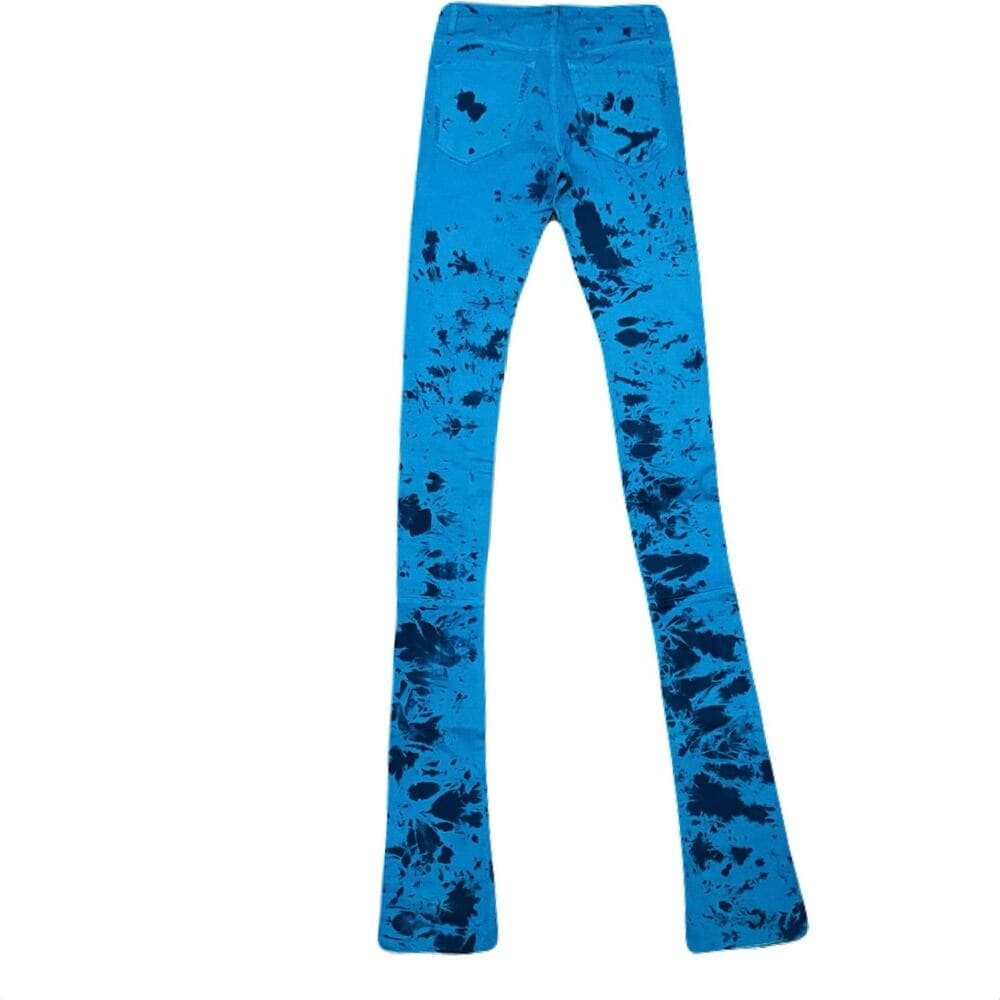 Si Tu Veux SuperStack Royal Blue Men’s Jeans With Black Spots On Them Size 32 - Thumbnail 2