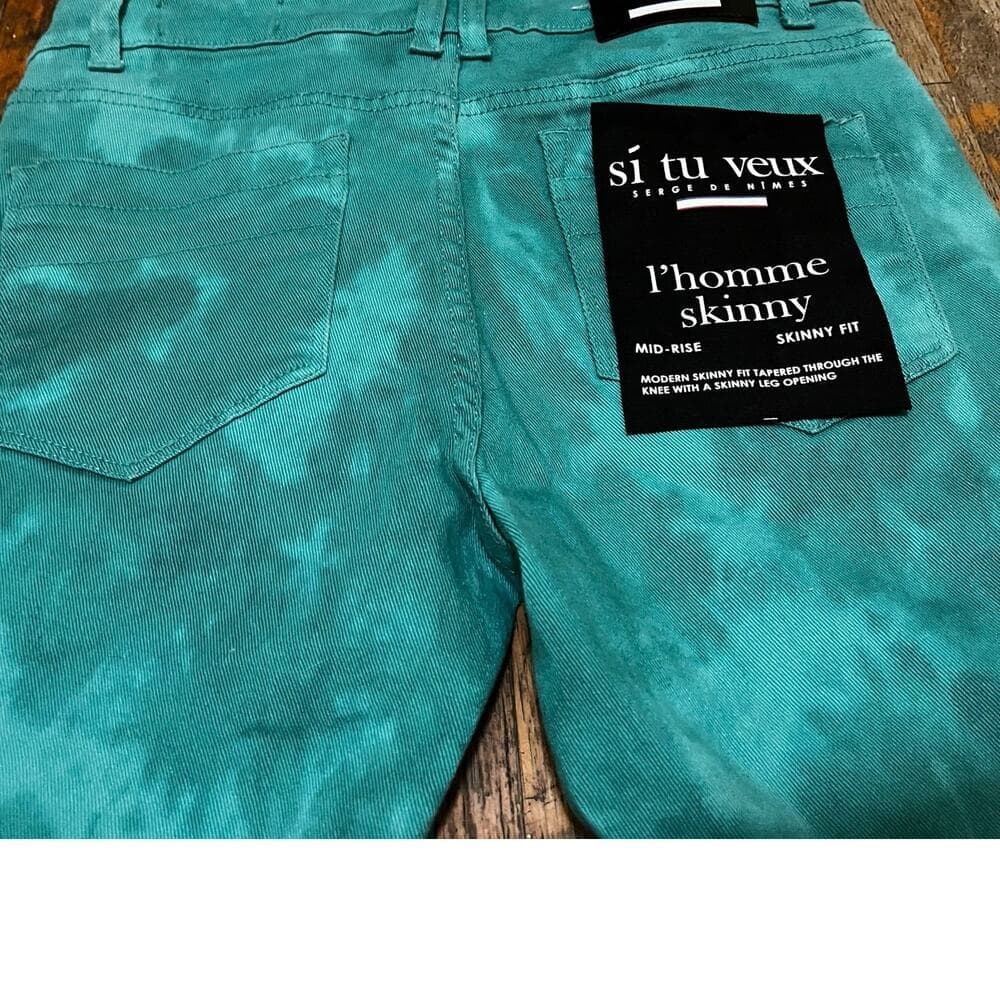 Si Tu Veux Mint Green Superstack Men’s Jean’s Size 36 Billy Jean’s - Thumbnail 3