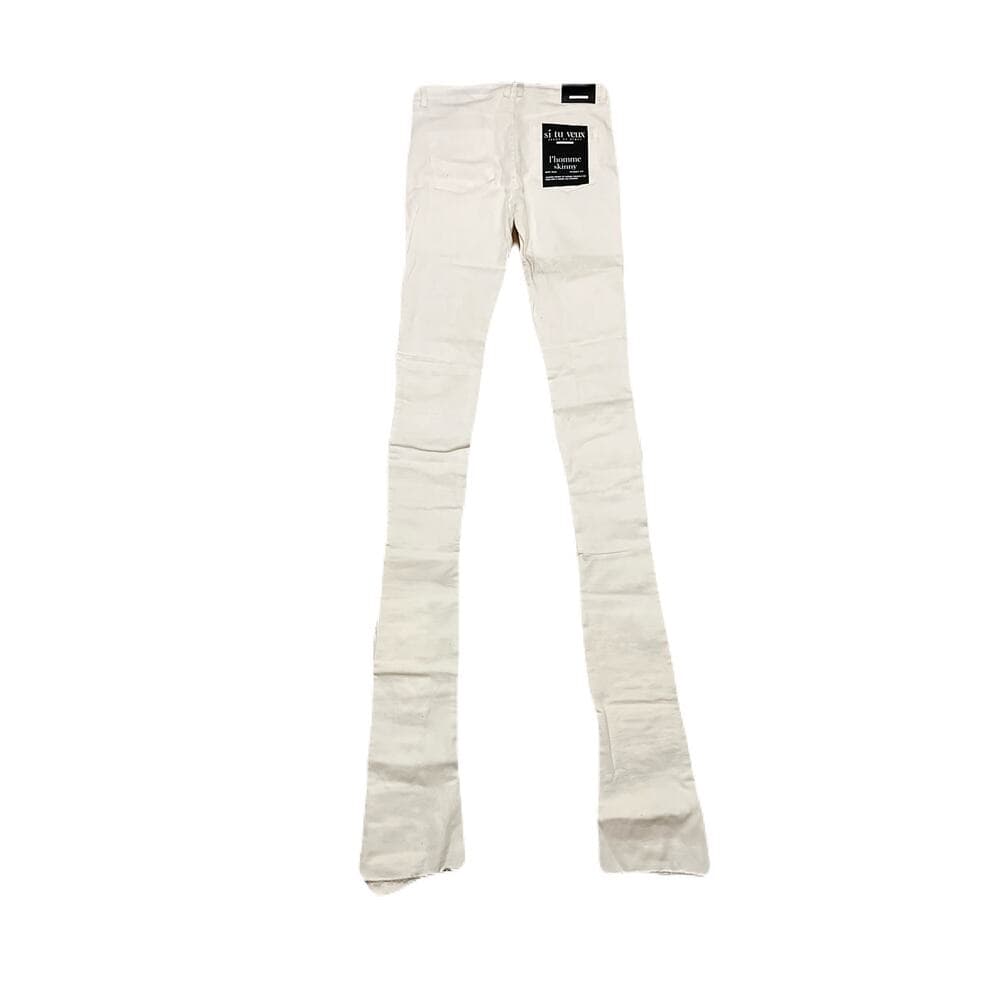 Si Tu Veux All White Mens Superstack Jean’s Size 36 - Thumbnail 2
