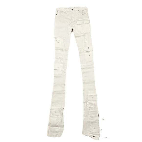 Si Tu Veux All White Mens Superstack Jean’s Size 36 - Thumbnail 6