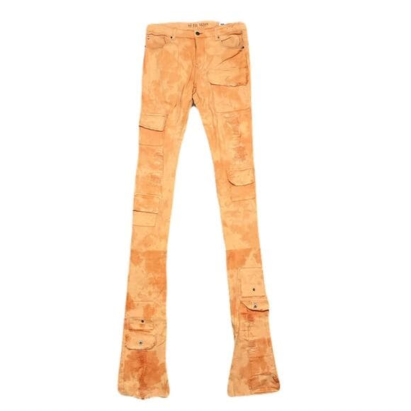 Si Tu Veux Orange Superstack Men’s Jean’s Size 36 - Thumbnail 6