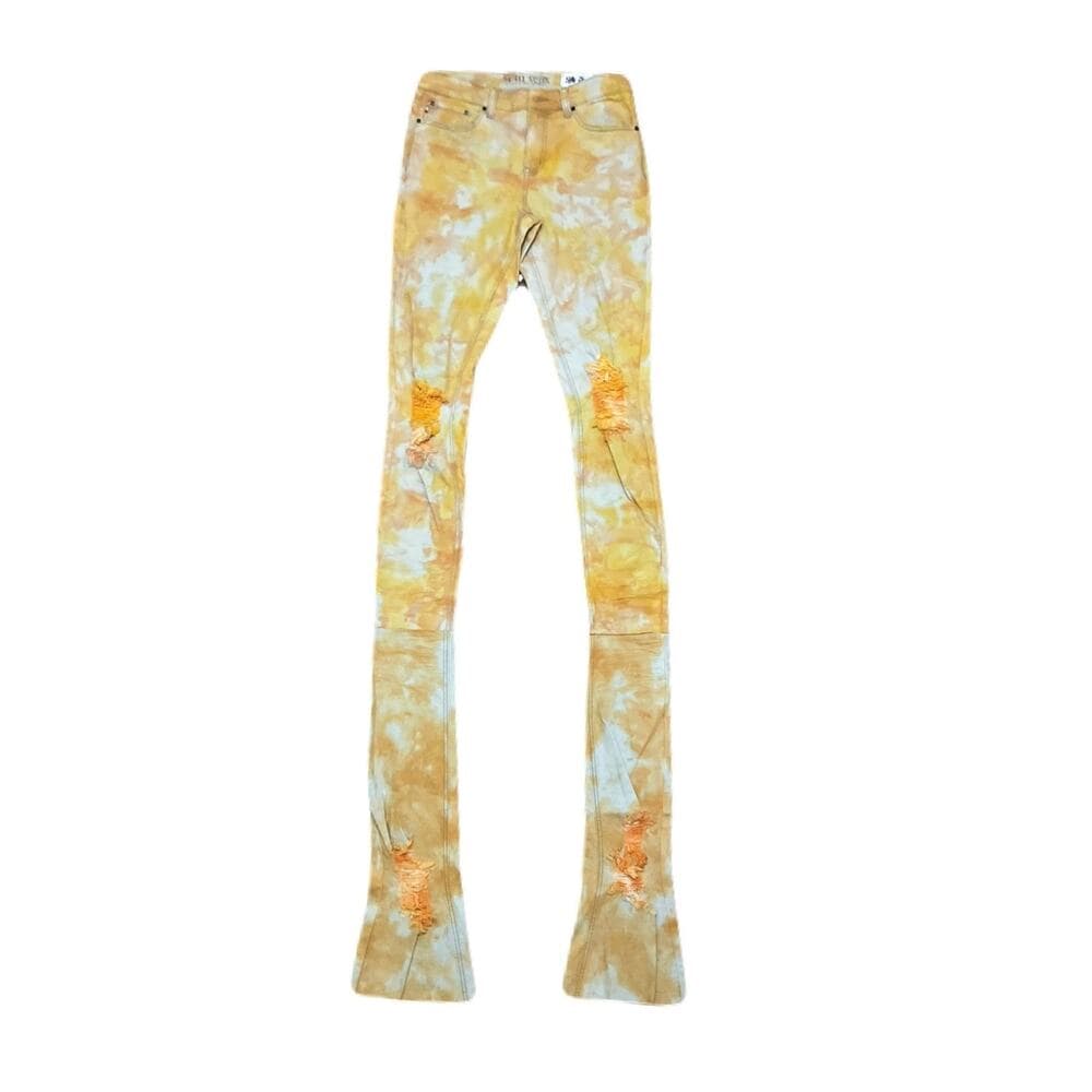 Si Tu Veux Yellow Superstack Men’s Jean’s Size 32 New - Thumbnail 7
